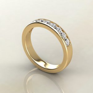 MR012 Yellow Gold 0.91Ct Round Cut Men Wedding Band Ring