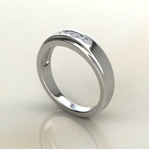 0.17Ct Round Cut Moissanite Men Wedding Band Ring