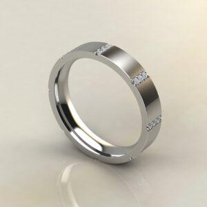 MR030 White Gold 0.16Ct Men Wedding Band Ring