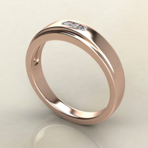 MR034 Rose Gold 0.07Ct Men Wedding Band Ring