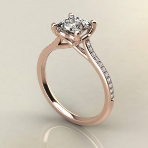 P001 Princess Cut Heart Prong Engagement Ring By Yalish Diamonds (3)