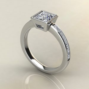 Basel Princess Cut Moissanite Engagement Ring