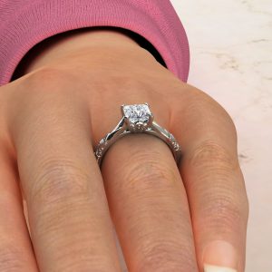 Vintage Princess Cut Swarovski Engagement Ring