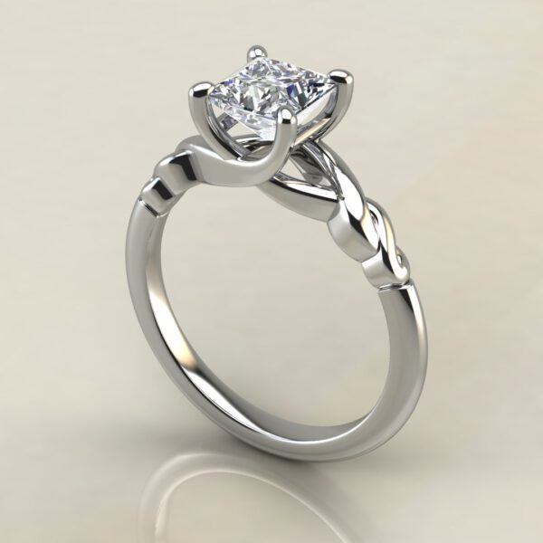 PS029 White Gold Ivy Solitaire Princess Cut Engagement Ring