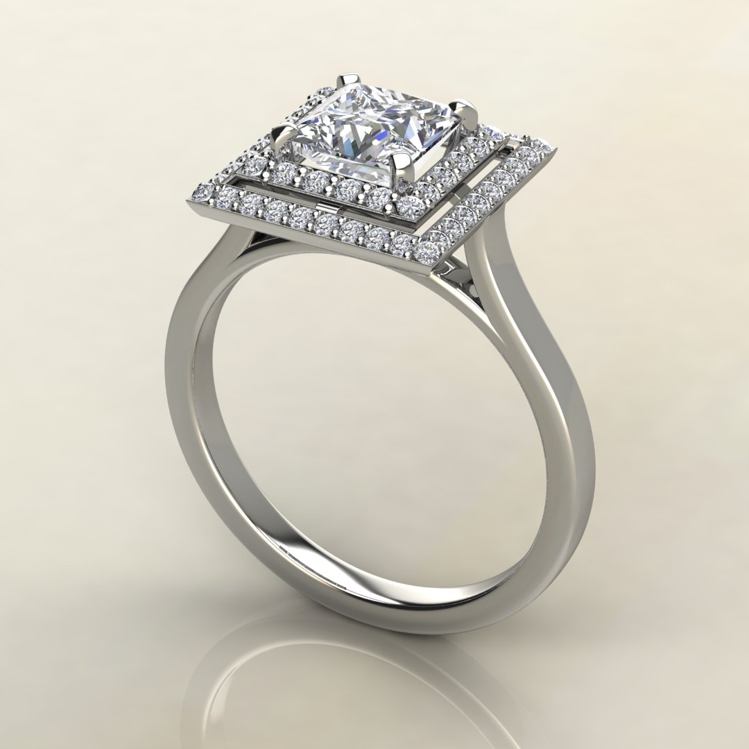 Prong Set Double Halo Diamond Engagement Ring – Kirk Kara