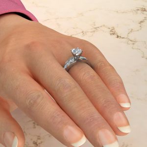Graduated Round Cut Swarovski Engagement Ring