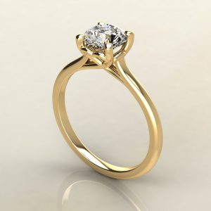 RS001 Moissanite Round Cut Solitaire Heart Prong Engagement Ring by Yalish DIamonds (2)