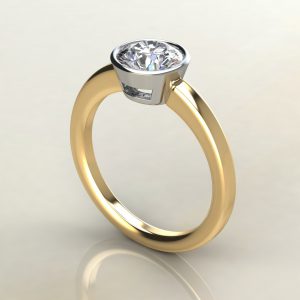 Basel Round Cut Solitaire Moissanite Engagement Ring