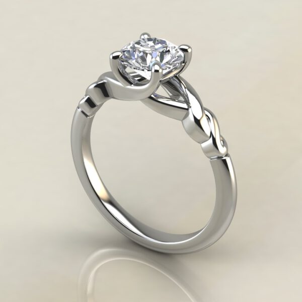 RS029 White Gold Ivy Solitaire Round Cut Engagement Ring