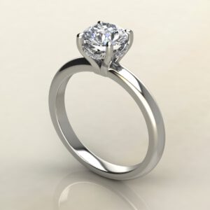 1.75 ct Solid 14k White Gold man made diamond Round Cut Solitaire Round Side 