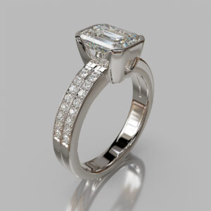 Radiant Cut Channel Set Lab Grown Diamond Engagement Ring
