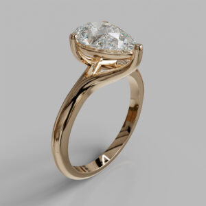 Brynn Pear Cut Solitaire Lab-Grown Diamond Engagement Ring - Rose Gold