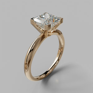 Princess Cut Classic Solitaire Lab Grown Diamond Engagement Ring