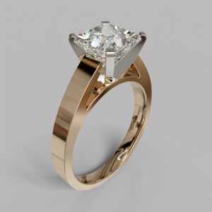 Princess Cut Classic Solitaire Lab Grown Diamond Engagement Ring