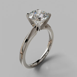 Round Cut Classic Solitaire Lab Grown Diamond Engagement Ring