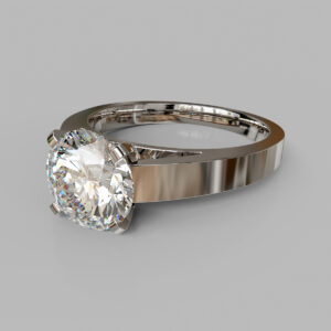 Round Cut Classic Solitaire Lab Grown Diamond Engagement Ring