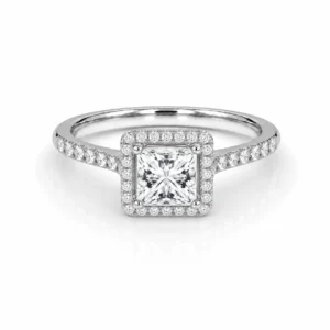 Halo Style Princess Cut