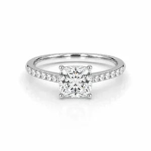 Side Stone Cushion Cut