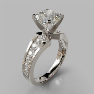 cushion-cut-diamond-graduated-side-stone-ring-white-gold-239.jpg video thumbnail