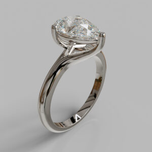 Brynn Pear Cut Solitaire Lab-Grown Diamond Engagement Ring – White Gold video thumbnail