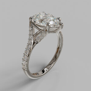 Juno Pear Cut Side Stone Lab-Grown Diamond Engagement Ring – White Gold video thumbnail