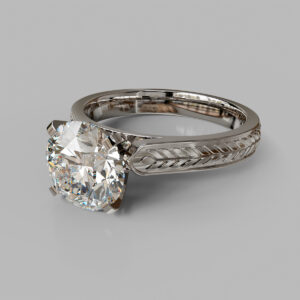 round-diamond-braided-shank-white-gold-ring-side-view-038 video thumbnail